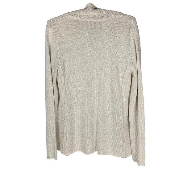 Eileen Fisher Light Cream Open Cardigan - Picture 2 of 7